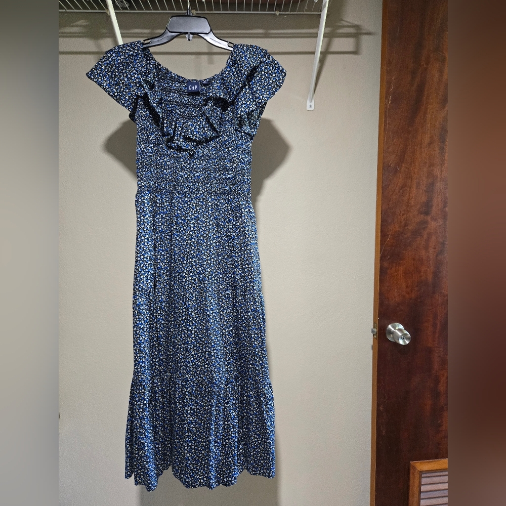Gap Floral Blue Dress